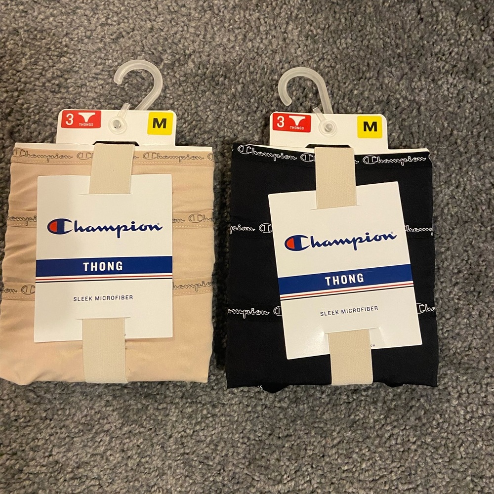 2 packs of 3 Champion thongs total of 6 size medium NEW